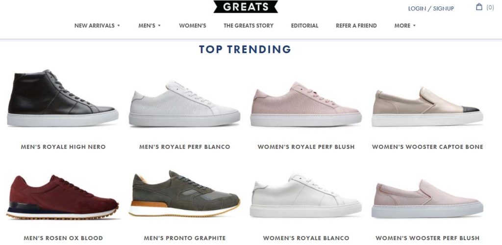 Shoe Website