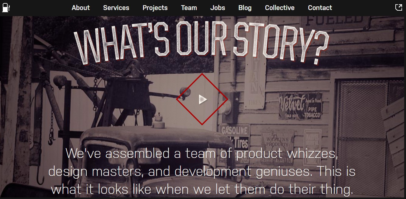 Fueled home page design